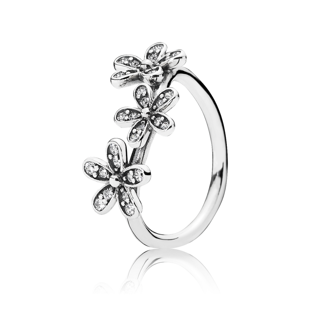 Dazzling Daisies Stackable Ring, Clear CZ 190933CZ