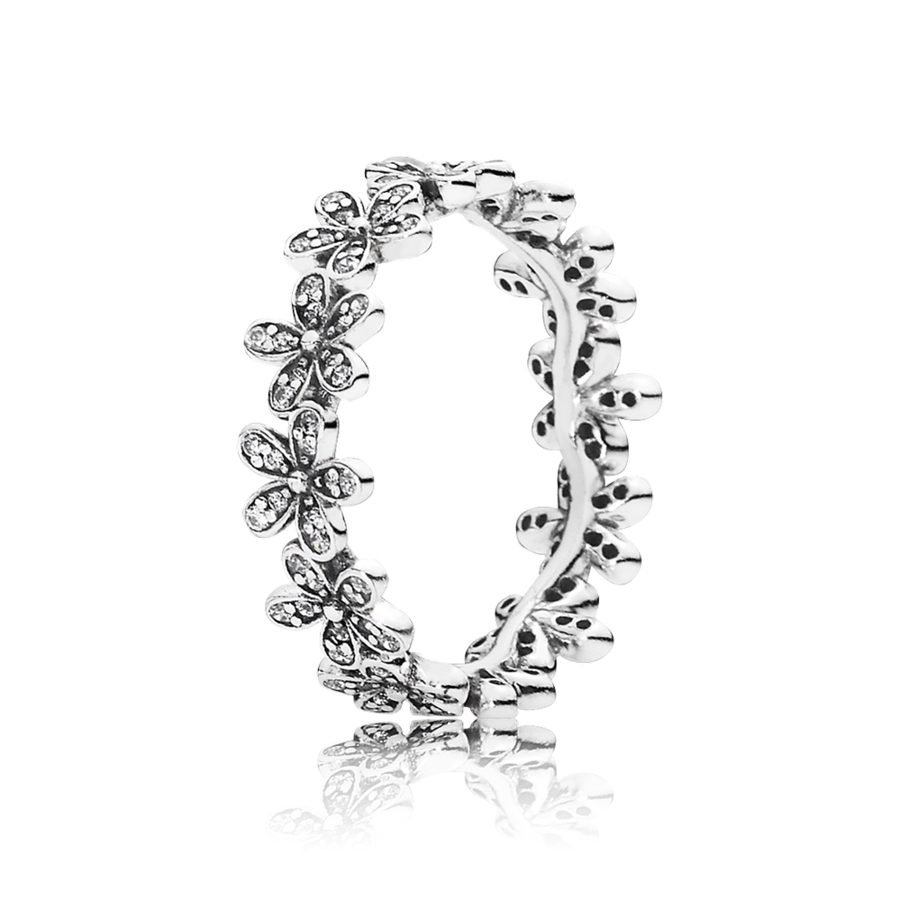 Pandora Dazzling Daisy Meadow Stackable Ring, Clear CZ 190934CZ