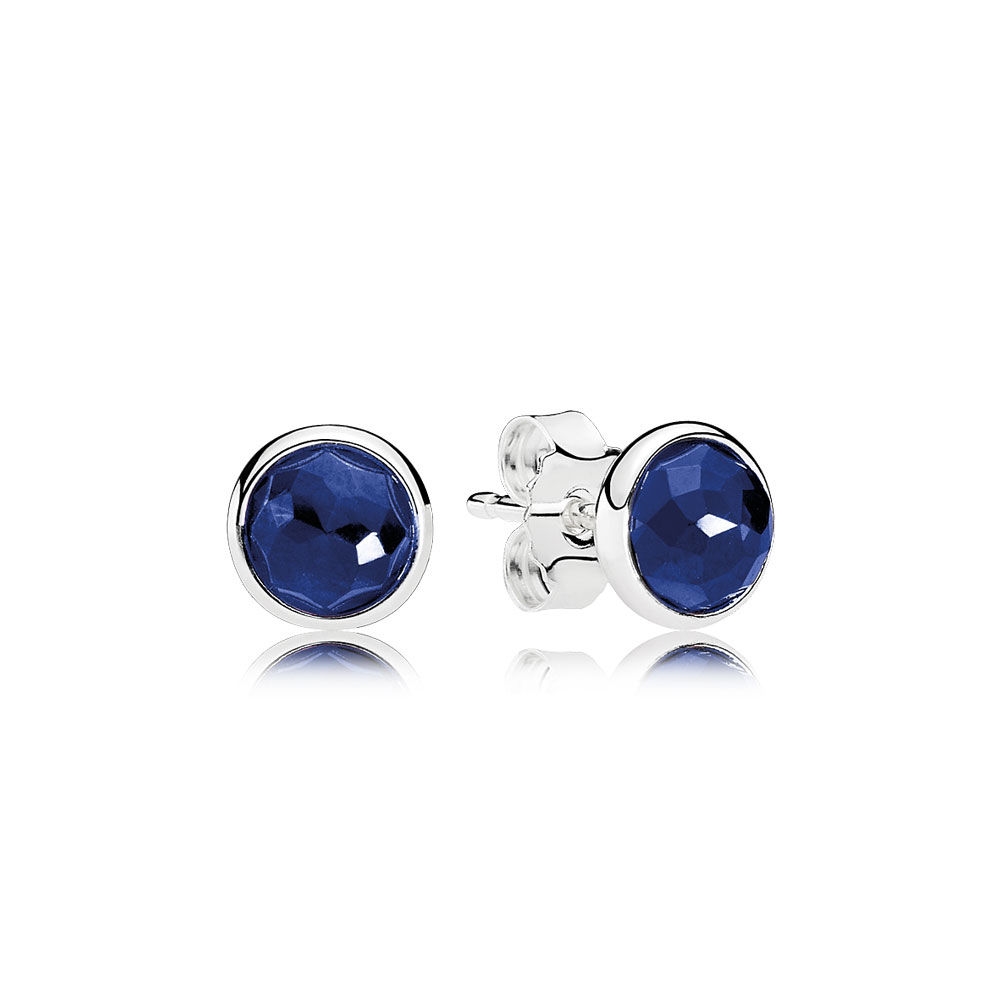 Pandora September Droplets Stud Earrings, Synthetic Sapphire 290