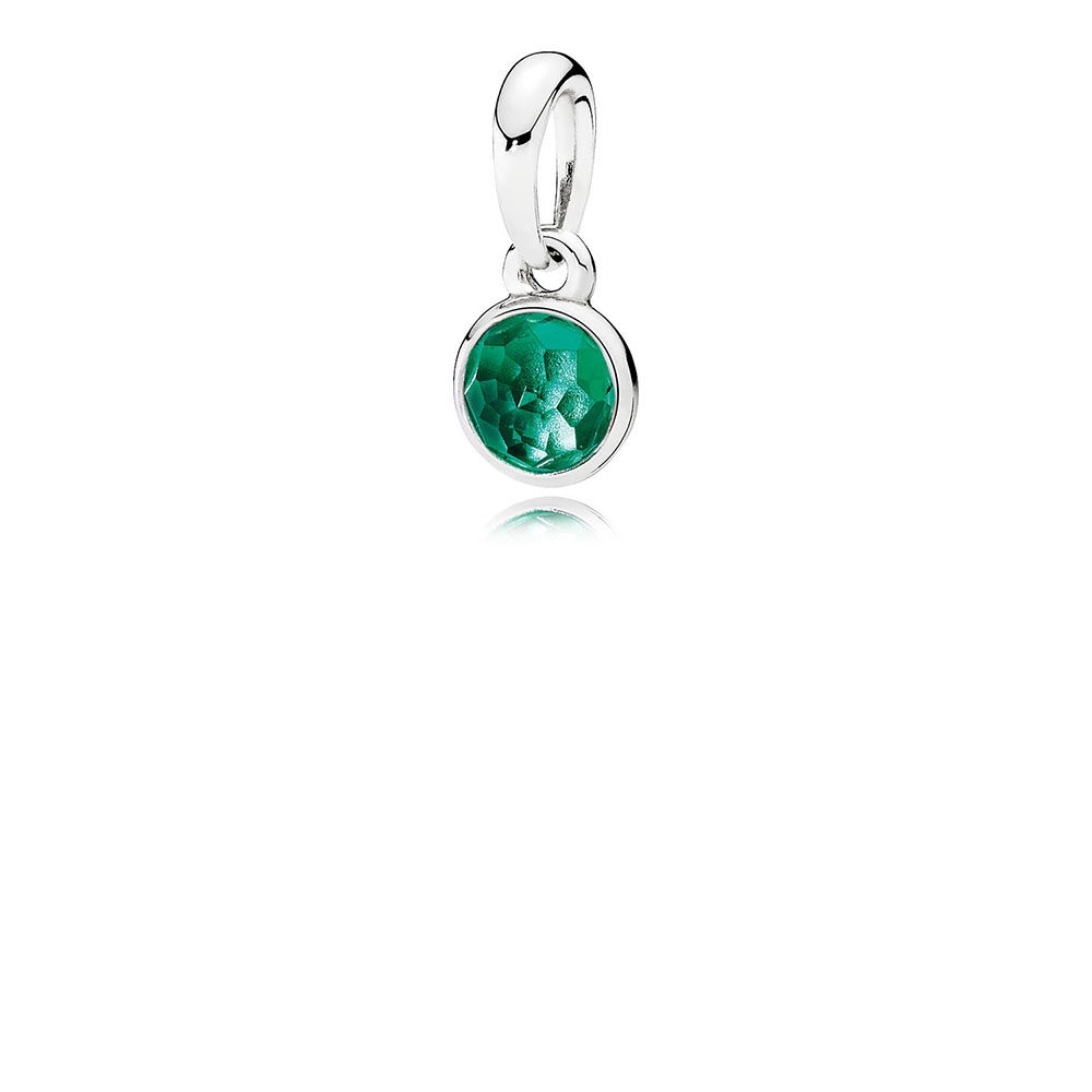 Pandora May Droplet Pendant, Royal-Green Crystal 390396NRG