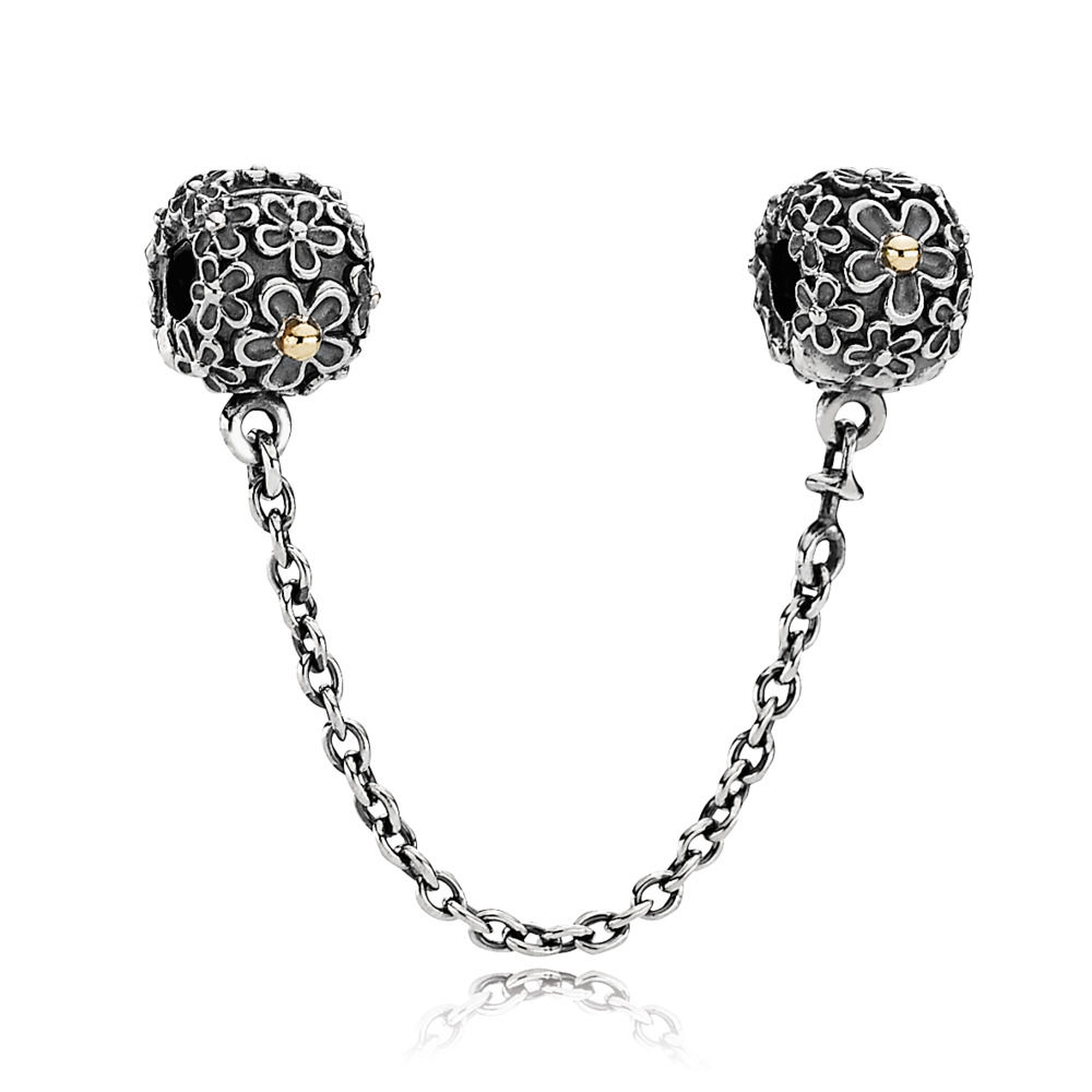 Two-toned Floral Safety Chain - PANDORA 790864