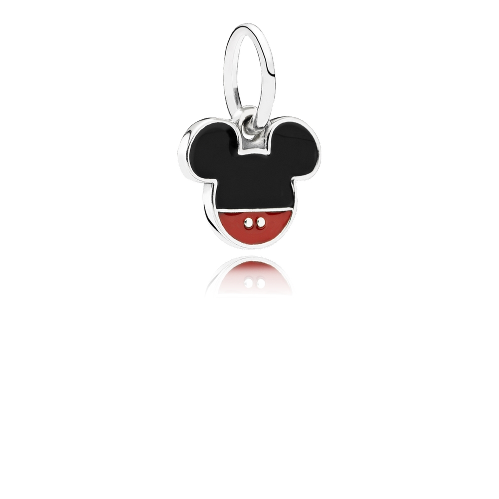 Pandora Disney, Mickey Icon Dangle Charm, Mixed Enamel 791461ENM