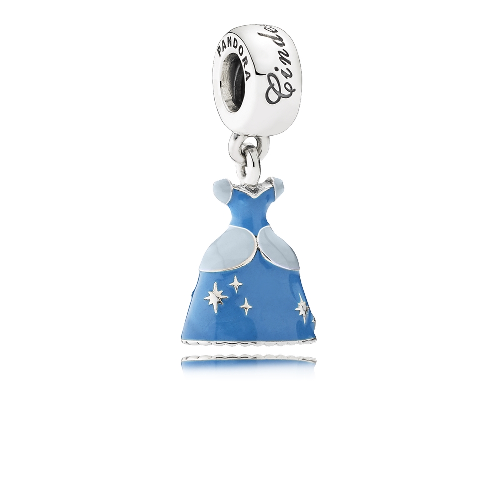 Pandora Disney, Cinderella's Dress Dangle Charm, Mixed Enamel 79