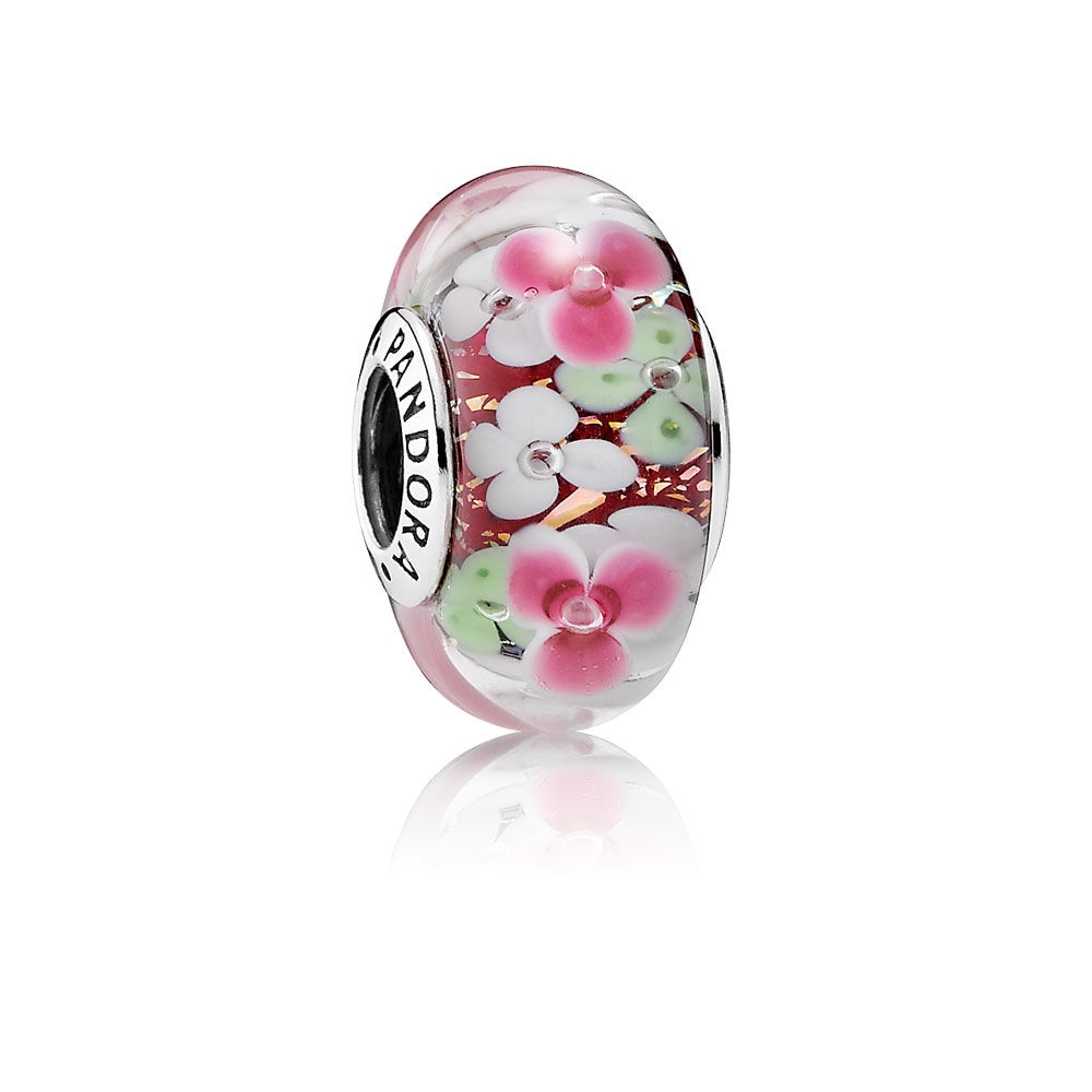 Pandora Flower Garden Charm, Murano Glass 791652