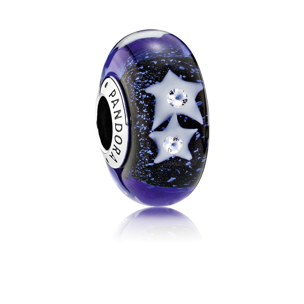 Pandora Starry Night Sky Charm, Murano Glass & Clear CZ 791662CZ