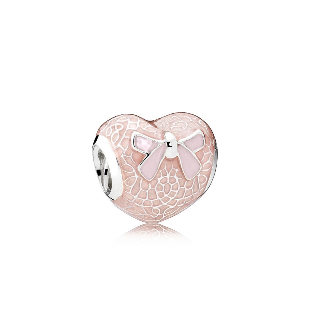 Pandora Pink Lace and Bow Charm 791886EN113