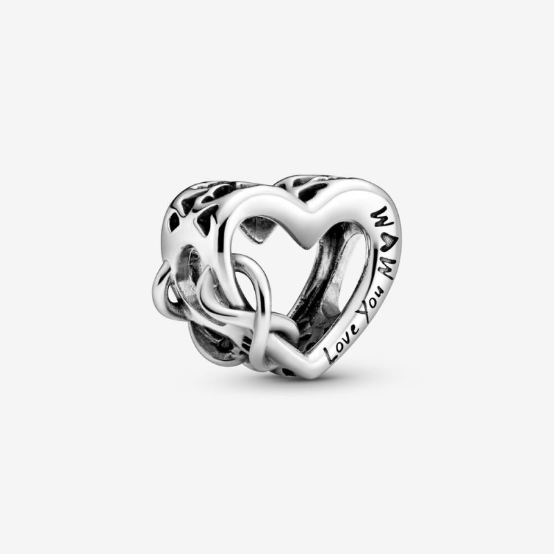 Love You Mum Infinity Heart Charm Sterling silver 798825C00