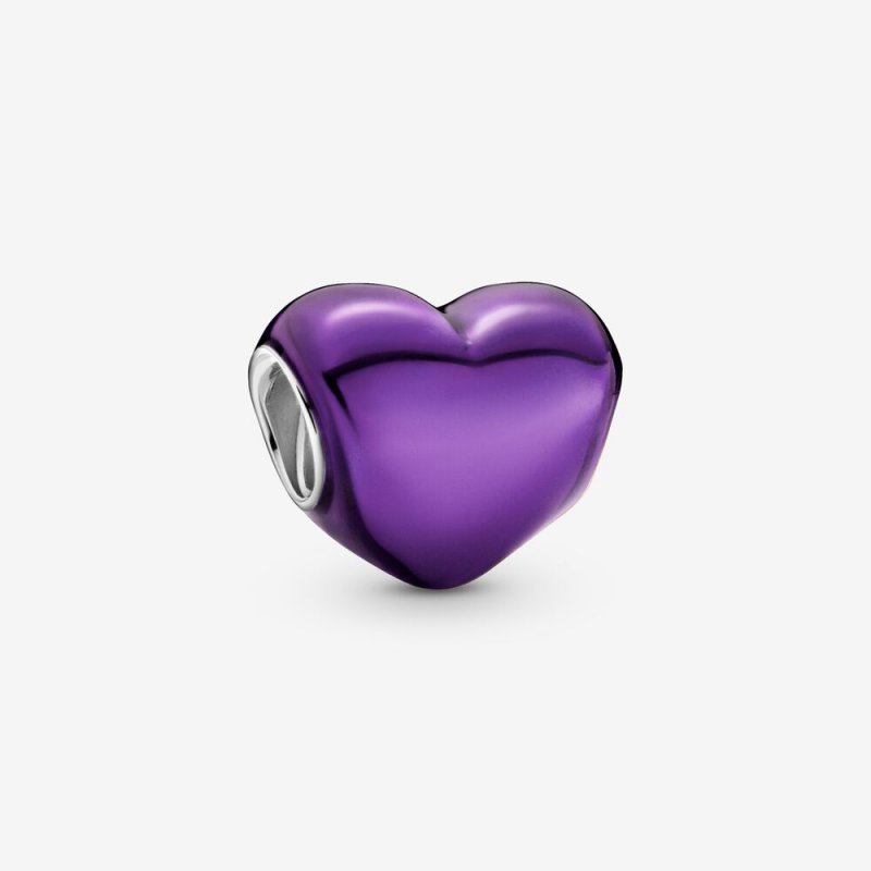 Metallic Purple Heart Charm 799291C01