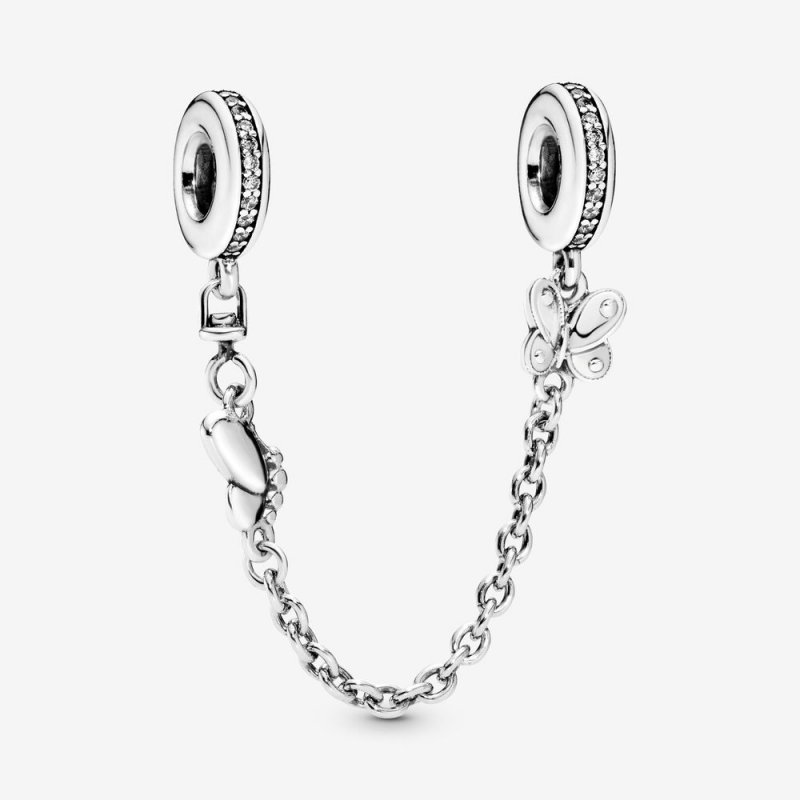 Butterfly Safety Chain Charm 797865CZ