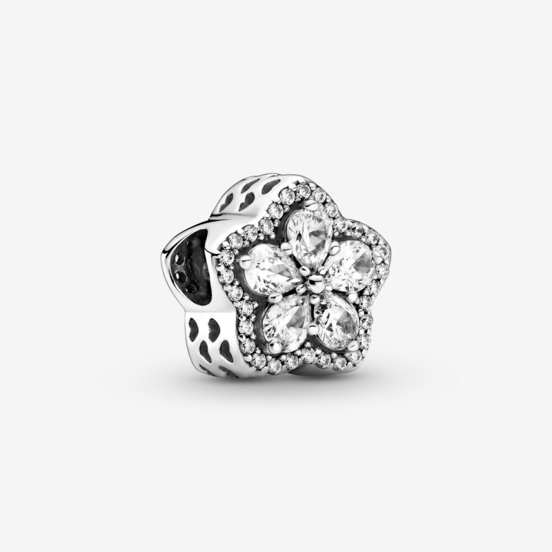 Sparkling Snowflake Pave Charm Sterling silver 799224C01