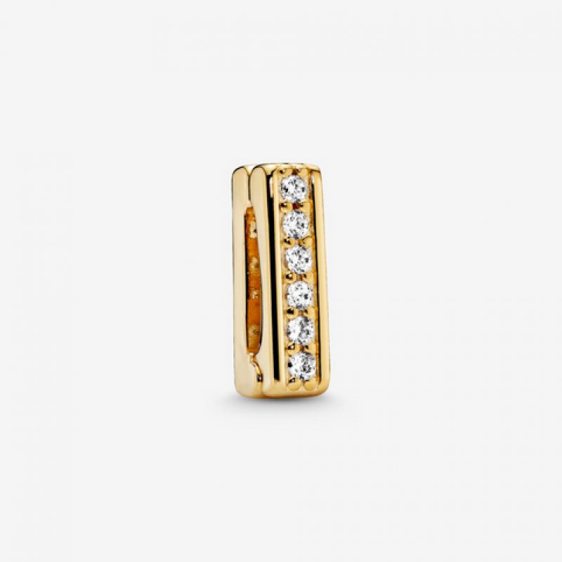 Sparkling Clip Charm Gold plated 768671C01