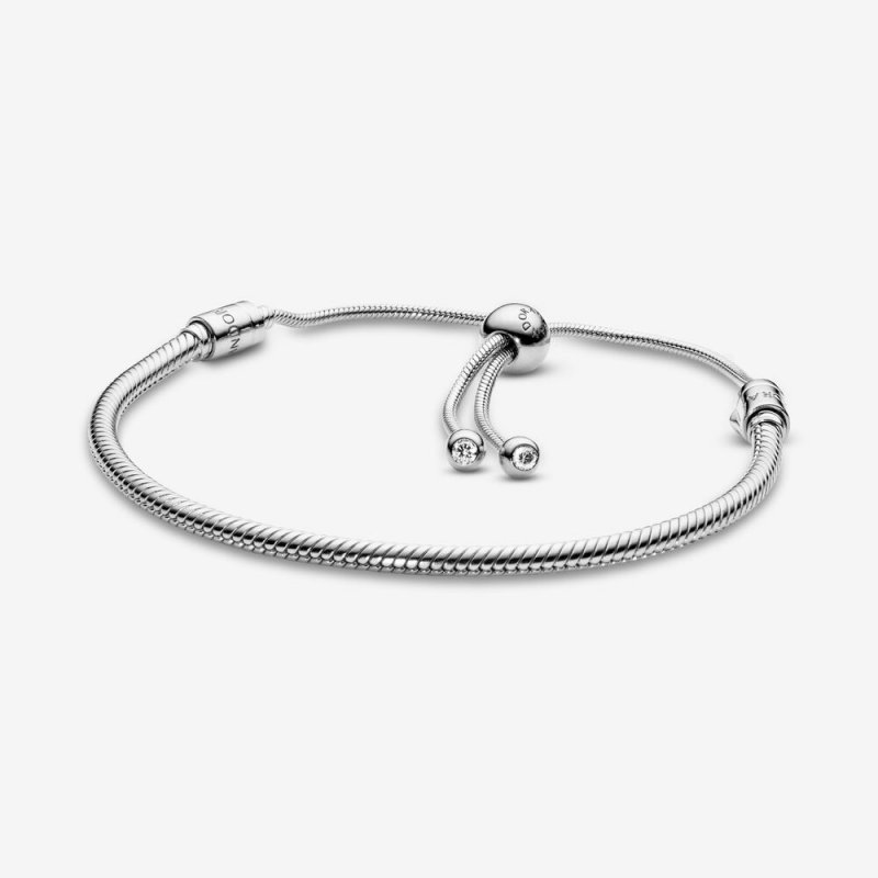 Pandora Moments Snake Chain Slider Bracelet Sterling silver 597125CZ
