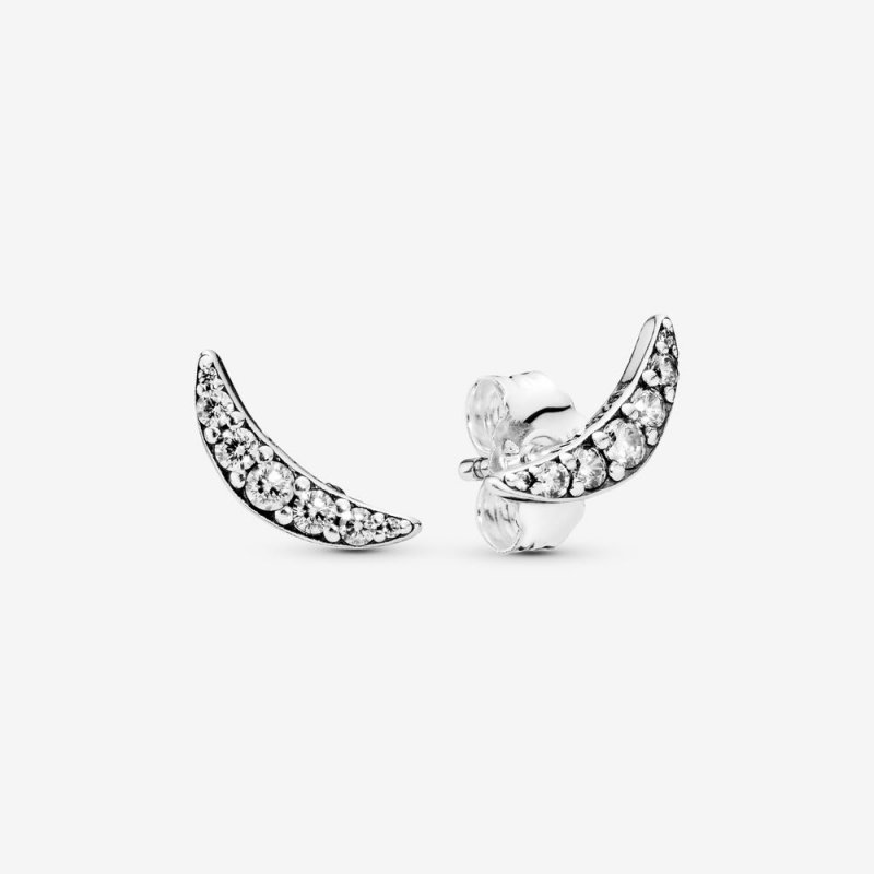 Sparkling Crescent Moon Earrings 297569CZ