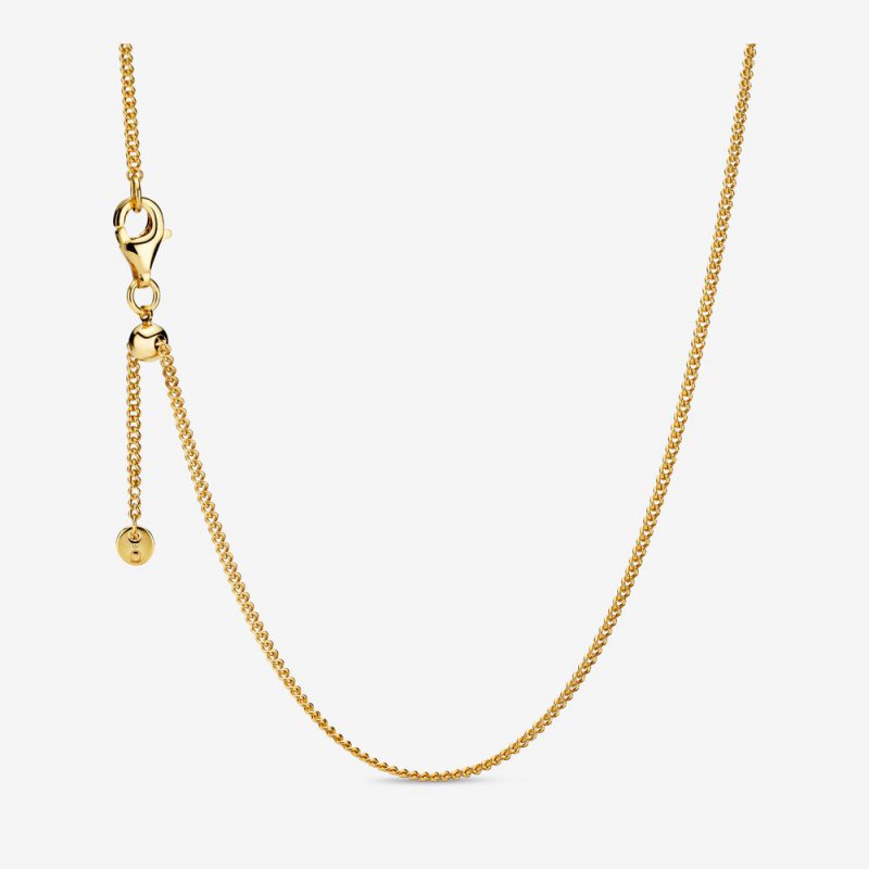 Curb Chain Necklace Gold plated 368638C00-60