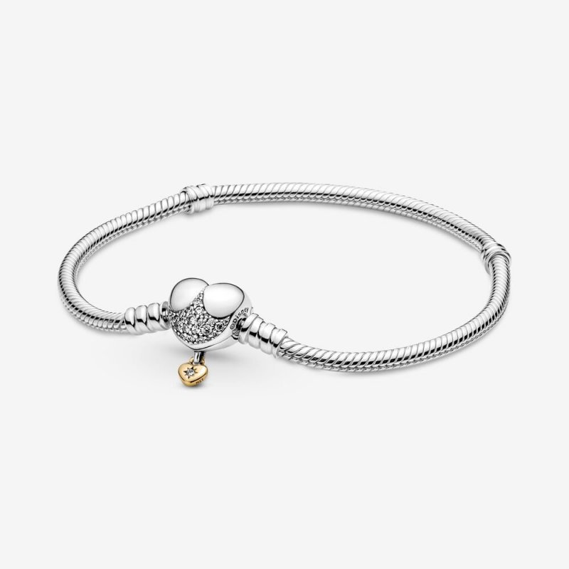 Disney Princess Pandora Moments Heart Snake Chain Bracelet 569563C01