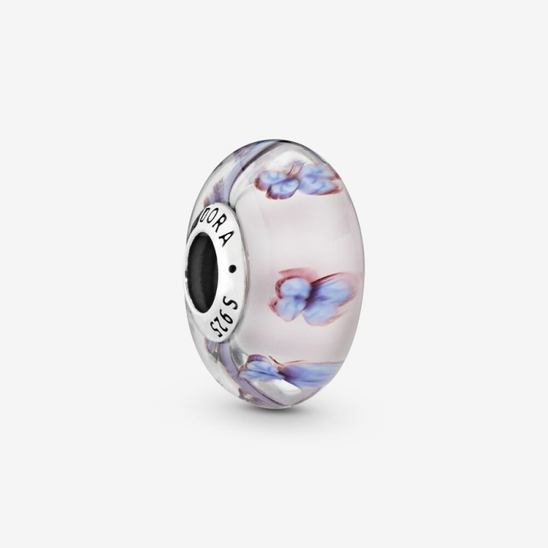 Butterfly Pink Murano Glass Charm 797893